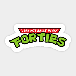 TMNT Logo Forties Parody Sticker